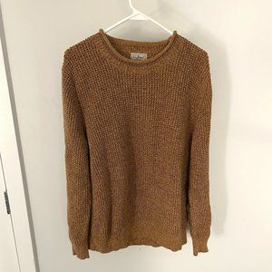 Men's L.L.Bean Organic Cotton Waffle Sweater, Rollneck Crew - Large